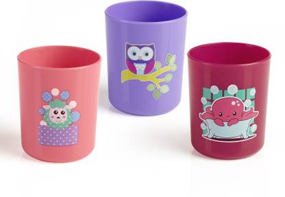 Beebaby Boo Boo Cups / Tumblers. 3pcs Set. (240 ML , 8Oz.) - Pink & Violet. 18M+