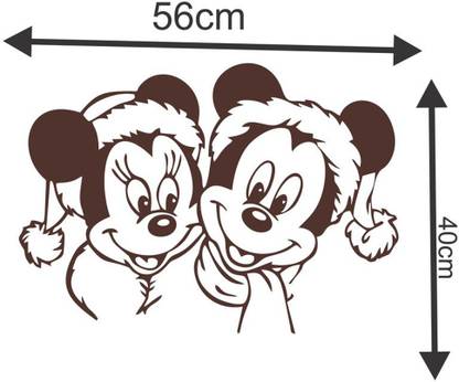 Psychedelic Collection 40 cm Wall Sticker - Decorative Micky and Mini Wall Sticker For Bedroom, Living Room, Hall, Office, Kitchen Self Adhesive Sticker