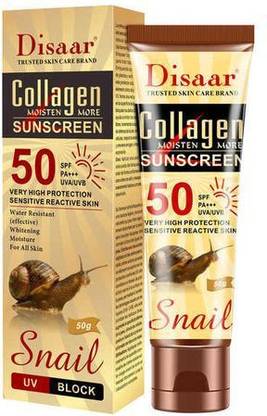 Disaar Sunscreen - SPF 50 PA+++ SUNSCREEN COLLAGEN SPF50 HIGH PROTECTION