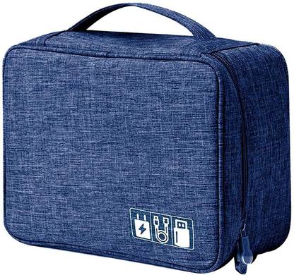 QUICK UNBOX Gadget Bag Electronic Accessories Organizer Case Waterproof Travel Carrying Bag Portable Zipper Pouch for all Small Gadgets Like Data Cables, Hard Disk, Chargers, Power Bank, Adapters, Phone, Plugs, USB