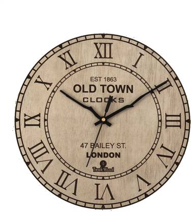 Teakwood Analog 30 cm X 30 cm Wall Clock