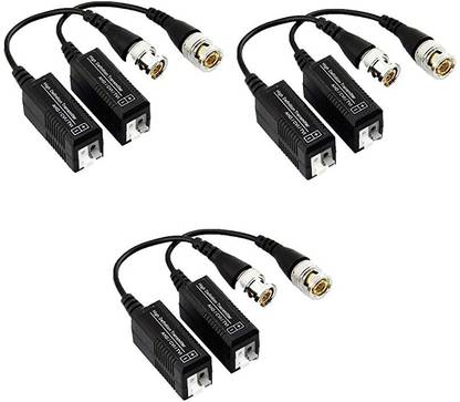 NE-TEK LATEST CCTV Camera BNC Male UTP CAT5 Video Balun Balloon ballun Transceiver 6 Pcs (HIGH DEFINITION TRANSMITTER) BNC Balun Wire Connector