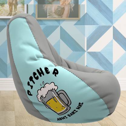 Flipkart Perfect Homes Studio XXXL Picture Abhi Baaki - Peach & Lt. Grey Bean Bag Sofa  With Bean Filling