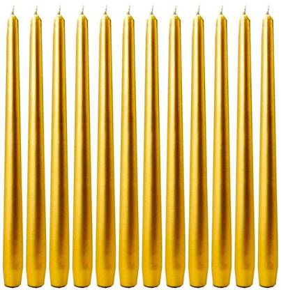 mahesh spell golden taper candle [10 inch ] Candle