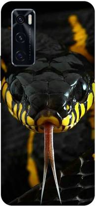 SAVETREE Back Cover for Vivo V20SE, V2022, Snake, Black, Back cover