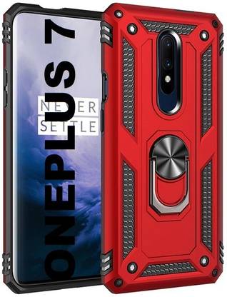 Coverskart Back Cover for OnePlus 7, Military Grade Phone Case Hard Shell + Soft TPU + Ring Stand Fits Magnetic Car Mount