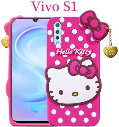 LOVER OF WORLD Back Cover for Vivo S1 (Pink, 3D Case)- Pink Hello Kitty Soft Back Cover