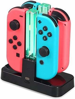Tobo Joy-Con Charger for Nintendo Switch, [LED Indicator | High Speed Charging] 4-in-1 Joy Con Charging Dock Station Stand for Joy-Con Charging Station