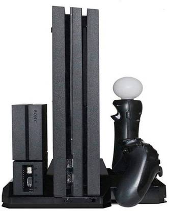 Tobo Multifunction Console Vertical Stand with Cooling Fan and Charging Dock PS VR Stand PS Move Charger for PS4 Fat PS4 Slim PS4 Pro Charging Station