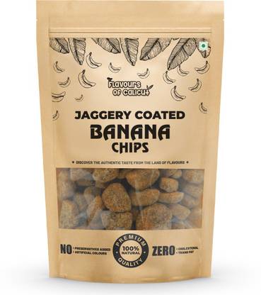 Flavours of calicut Jaggery Coated Banana Chips (Sharkara Upperi/ Sharkara Varatti) - 1Kg Chips