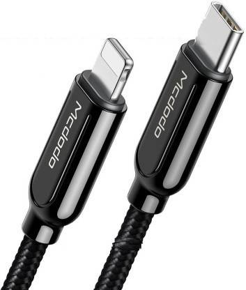 Mcdodo USB Type C Cable 1.2 m Type-C To Lightning 18 W Output ,3.0 Q , PD Fast + Safe Charge Cable 1.2 m USB Type C Cable
