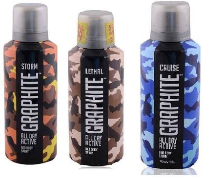GRAPHITE Stom,Lathel and Cruise Body Spray  -  For Men & Women