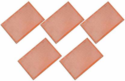 Electronic Spices 5PCS Paper Composite PCB Boards (6 x 4") Universal Breadboard Single Sided Printed Circuit Board for Prototyping and Electronic Making Electronic Components Electronic Hobby Kit