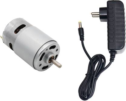 Electronic Spices DC 12V 10000rpm 775 Motor Micro DC Motor 5mm Shaft Motor with 12v 2amp adapter Electronic Components Electronic Hobby Kit