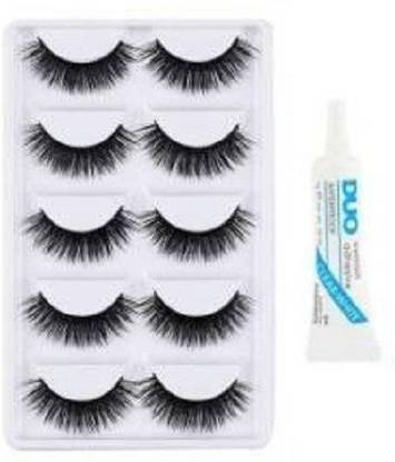 Lenon Beauty False eyelashes 5 pair and 1pcs eyelash glue (Eye combo)