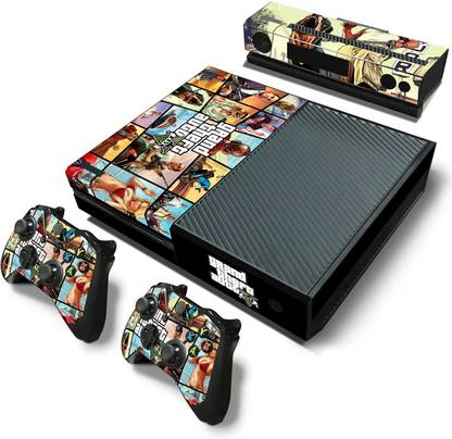 Ridhaan Collection Grand Theft Auto GTA 5 V Style Xbox One Vinyl Skin Sticker for XBOX One Console,2 Controllers and Kinect  Gaming Accessory Kit