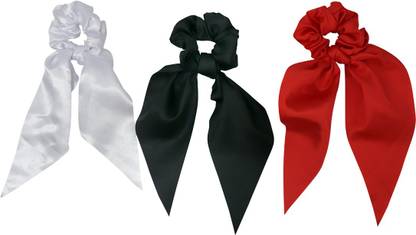 Matkooz SATIN SCARF HAIR SCRUNCHIES Rubber Band