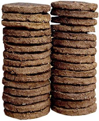 SIDDHARTH Pure & Holy Cow Dung Cake (30 Cow Dung Cake) (Ready for Hawan, Pujan) Mix with Puja Article Like Gugal, Kapoor, Ajamo, Rise, Ghee, Coconut Oil
