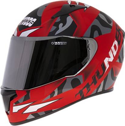 STUDDS THUNDER D7 M/VISOR MATT BLACK N9 RED SIZE L Motorsports Helmet