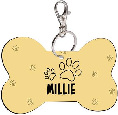 SKY TRENDS Info Engraved Dog Collar Charm