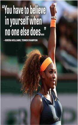 Serena Williams Tennis Player Wall Poster For Room With Gloss Lamination M1 Paper Print