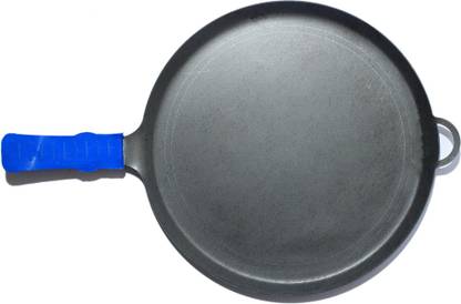 Nakshathra Iron tawa induction bottom 25cm blue silicon handle Tawa 25 cm diameter
