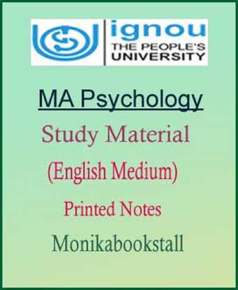 Ignou - MA Psychology - Optional Printed Notes - (Printout Study Material) - English Medium
