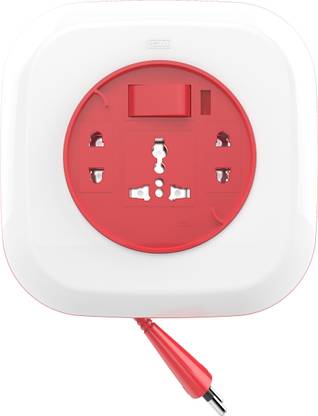 GM 3066 Geo 2 Pin Flex Box 8.2 Mtr. with Indicator & International Socket. 3  Socket Extension Boards