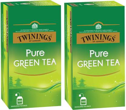 TWININGS Pure Green Tea, 100 Tea Bags Combo Green Tea Bags Box