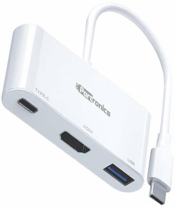 Portronics C-Konnect,3-in-1 USB Type C Multiport Adapter POR1041 HDMI Connector