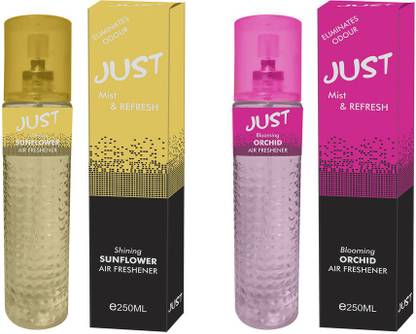 Just Floral, Lilly Spray Sunflower, Orchid Air Freshener - Pack Of 2 (2 X 250ml)