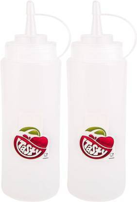 sbaprime Empty Plastic Bottle Condiment Dispenser for Sauce Oil Ketchup 500 ml Bottle