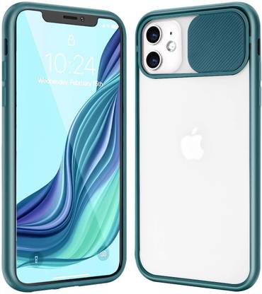VONZEE Back Cover for iPhone 12 Camera Protection, Slide Case Camera Lens Protector Matte Translucent & Case