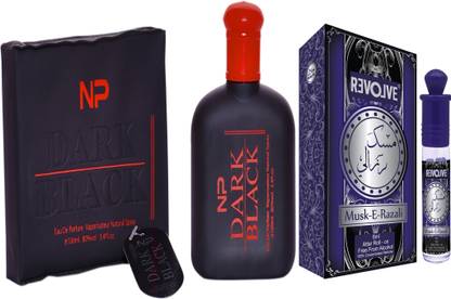 NP NEW PERFUMES DARK BLACK PERFUME & MUSJ E RAZALI ATTAR
