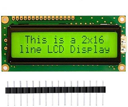 Robotly LCD 16x2 1602 Alphanumeric Display (JHD162A) for Arduino R3, ESP 8266, ESP32, 8051, AVR, PIC, ARM (Green Yellow Background) Electronic Components Electronic Hobby Kit