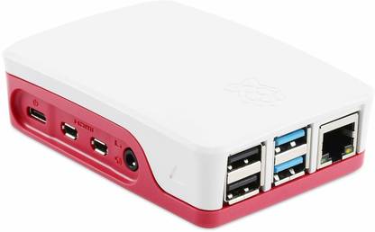 Raspberry Pi Official Pi 4 Case for Raspberry Pi 4 Model B 1GB 2GB 4GB (Red &White) Educational Electronic Hobby Kit