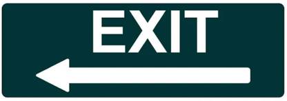 JEEPL -EXIT SIGNBORD,ACP WITH VINYL, 4X12 INCHES (JEEPL-EXIT SIGNBORD,MOVE SIGNAGE BOARD) Emergency Sign