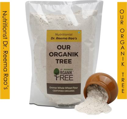 Our Organik Tree Certified Organic Emmer Wholewheat Flour | Khapli Atta | Diabetic Friendly | Low GI | No Gmo