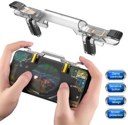 Kingdom ™ 1 Pair ( Long Plastic ) Play Smoothly With This Trigger And Compatible All Shooting Games | L1 R1 PUBG Mobile Game Controller Trigger| Sensitive Shoot And Aim PUBG Games Call Of Duty And Free Fire Games Triggers/Controller Joystick  Gaming Accessory Kit