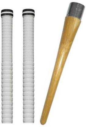 रैडर Set of 2 Cricket Bat White grip + 1 wooden gripper सुपर टैकी
