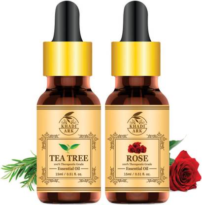 Khadi Ark Oil and Rose Oil For Hairs (Pack of 2, 15 ML Each) Hair Oil