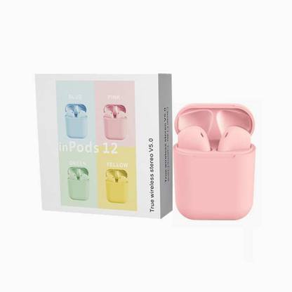 inpods 12 Twin (INBT-P03) Pairing Bluetooth Headset Pink Bluetooth