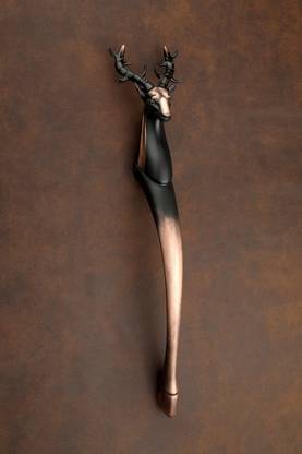 GLOXY DEER Shape Main Door Pull Push Handle Antique Finish Home Decor/Door Hardware Brass, Aluminium Door Handle