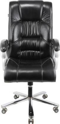 Stagg high back boss chair with heavy base alloy wheels Leatherette Office Arm Chair