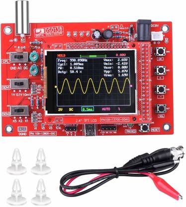 REES52 DSO138 Oscilloscope, DSO 138 DIY Mini Oscilloscope, 2.4" TFT 1MSPS Digital Oscilloscope Kit Handheld Pocket Sized 13803K (Welded Version) Digital Oscilloscope