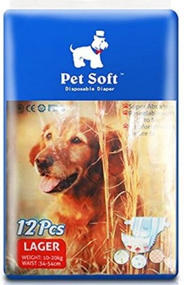Pet Soft Pet Disposable Female Puppy Dog Diaper,12Pcs M