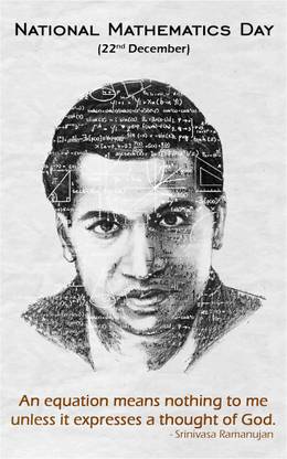 Srinivasa Ramanujan Mathematician Wall Poster For Room With Gloss Lamination M3 Paper Print