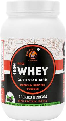 pro whey P Whey Gold Standard Meal Replacement Protein Powder - Cookies & Cream (1Kg) Whey Protein