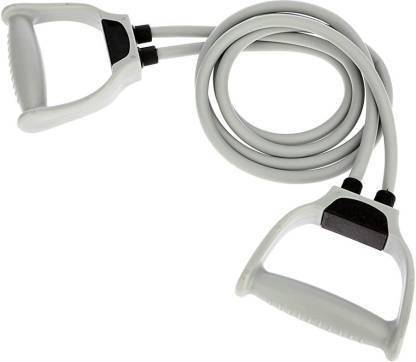 EMMKITZ Double Resistance Bands Toning Tube Exerciser with Resistance Tube (GreY)) Resistance Tube