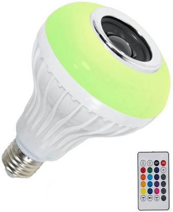 UPROKT Best Led Bulb Lamp Bluetooth Speaker Home Theatre Led Bulb Multi Color Changing RBG Led Music Light Bulb Bluetooth Music Bulb Led For Party Home Decoration And Night Light WIth 7W RBG LED and 5 W bluetooth Sterio Speaker For Home Party Decoration, Birthday Celibration Night Light Smart Bulb Smart Bulb